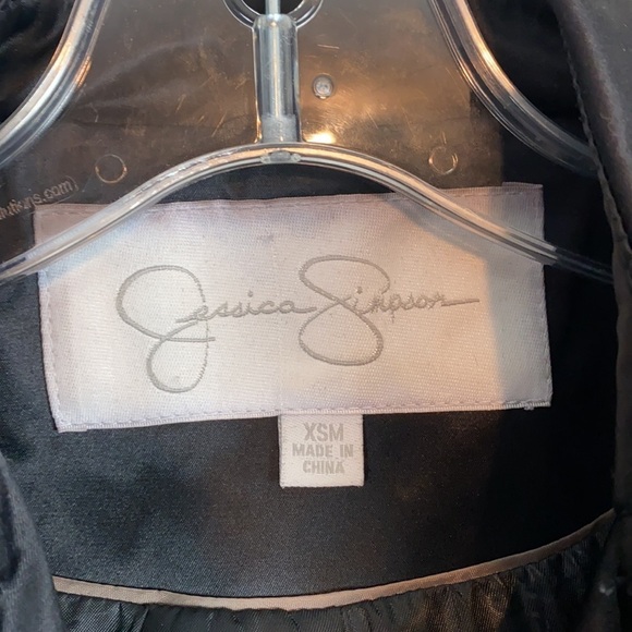 Jessica Simpson Black Trench Coat Size XS - Picture 7 of 15